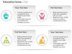 Online education graduate help desk reading ppt icons graphics