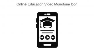 Online Education Video Monotone Icon In Powerpoint Pptx Png And Editable Eps Format