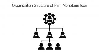 Organization Structure Of Firm Monotone Icon In Powerpoint Pptx Png And Editable Eps Format