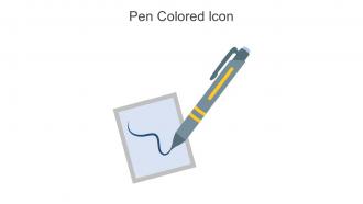 Pen Colored Icon in powerpoint pptx png and editable eps format