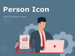 Person Icon Circular Magnifying Glass Symbol Arrows Speech