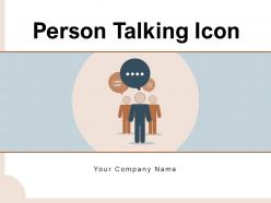 Person Talking Icon Communication Resolution Platform Business Management