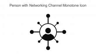 Person With Networking Channel Monotone Icon In Powerpoint Pptx Png And Editable Eps Format