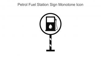 Petrol Fuel Station Sign Monotone Icon In Powerpoint Pptx Png And Editable Eps Format