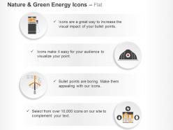Petrol pump safety cap fan energy home ppt icons graphics