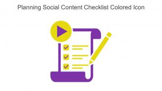 Planning Social Content Checklist Colored Icon In Powerpoint Pptx Png And Editable Eps Format