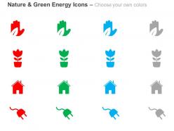 Plant domestic green energy source ppt icons graphics