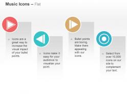 Play pause forward backward stop ppt icons graphics