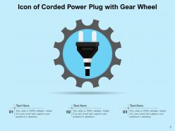Plug Icon Electricity Gear Smartphone Ignition Corded