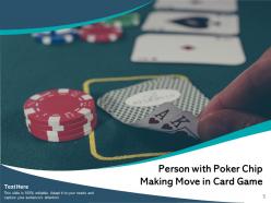 Poker Chip Individual Making Placed Roulette Beside