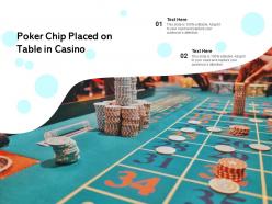 Poker Chip Individual Making Placed Roulette Beside