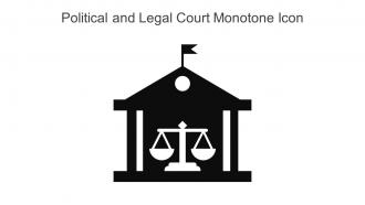 Political And Legal Court Monotone Icon In Powerpoint Pptx Png And Editable Eps Format