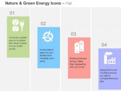 Power plug battery charging factory ppt icons graphics
