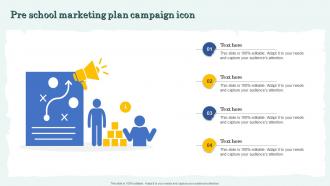 Pre School Marketing Plan Campaign Icon