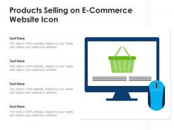 Products selling on e commerce website icon