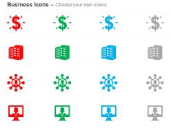 Profit building business woman user ppt icons graphics