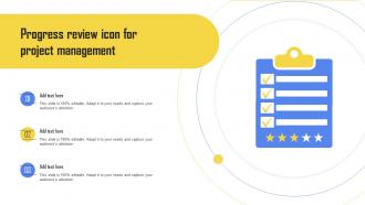 Progress Review Icon For Project Management