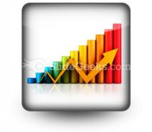 Business graph with arrow powerpoint icon s