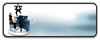 Business people on pie chart powerpoint icon r