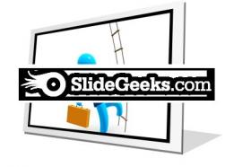 Climbing to success ppt icon for ppt templates and slides f