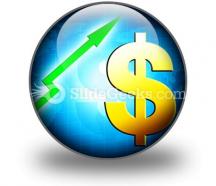 Dollar increasing value powerpoint icon c