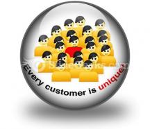 Every customer is unique powerpoint icon c