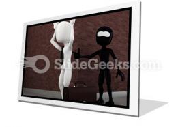 Evil criminal robbing powerpoint icon f