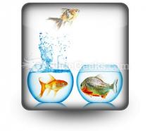 Fish runs away powerpoint icon s