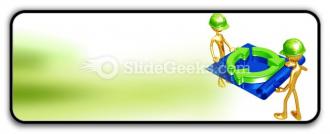 Green construction building powerpoint icon r