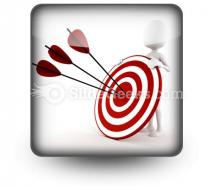 Man behind target powerpoint icon s