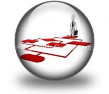 Red diagram chart powerpoint icon c