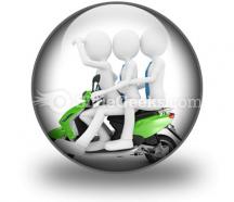 Team on the scooter powerpoint icon c