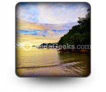 Tropical sunset ppt icon for ppt templates and slides s