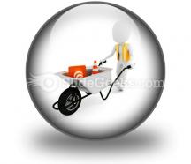 Worker works construction powerpoint icon c