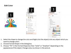 Ql six staged colored arrows with icons and business peoples flat powerpoint design