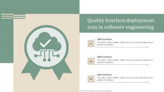 Quality Function Deployment Icon In Software Engineering