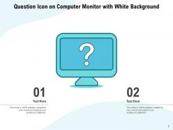 Question Icon Employee Electronic Monitor Representing Thoughts Objectives