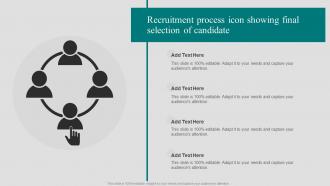 Recruitment Process Icon Showing Final Selection Of Candidate