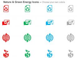 Recycle nature protection earth safety plant protection ppt icons graphics