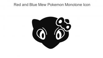 Red And Blue Mew Pokemon Monotone Icon In Powerpoint Pptx Png And Editable Eps Format