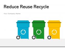 Reduce Reuse Recycle Resources Arrows Environment Pollution Sustainable Development