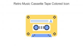 Retro Music Cassette Tape Colored Icon In Powerpoint Pptx Png And Editable Eps Format
