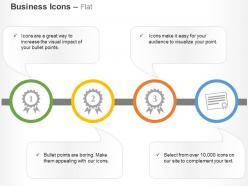 Ribbons top three positions certificate ppt icons graphics