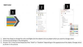 Rj linear arrow with six text boxes and icons flat powerpoint design