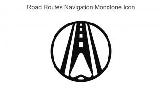 Road Routes Navigation Monotone Icon In Powerpoint Pptx Png And Editable Eps Format