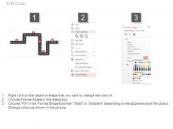 Roadmap with location icons and map powerpoint slides