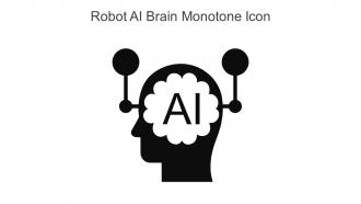 Robot AI Brain Monotone Icon In Powerpoint Pptx Png And Editable Eps Format