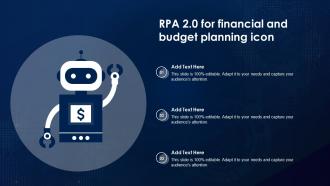 RPA 2 0 For Financial And Budget Planning Icon