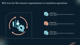 RPA Icon For Life Sciences Organizations To Transform Operations