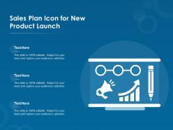 Sales plan icon for new product launch